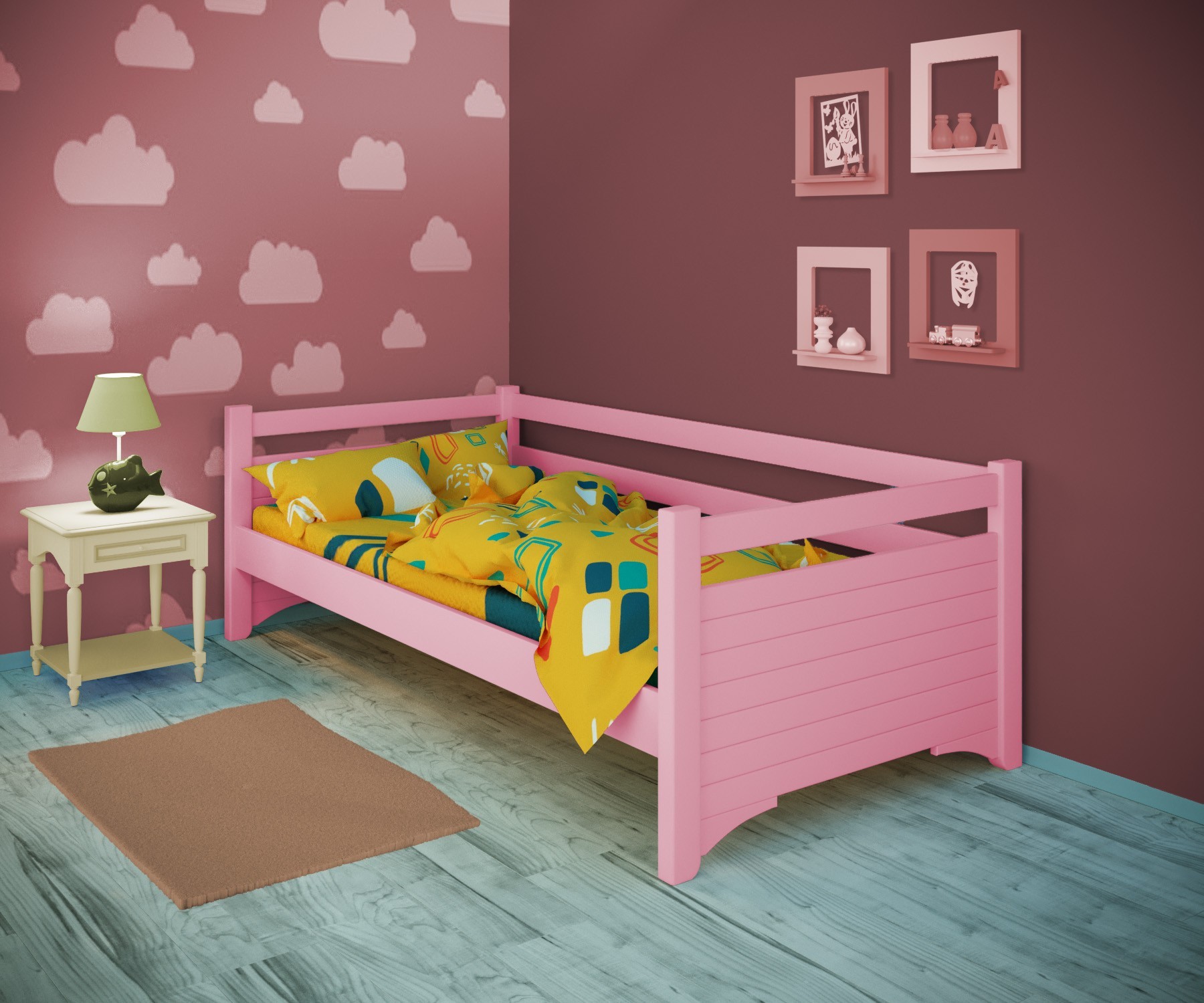 Кровать односпальная тахта RainbowDream Дюпон 90х190 см розовый массив ольхи, без ящиков
Кровать односпальная тахта RainbowDream Дюпон 90х190 см розовый массив ольхи, без ящиков