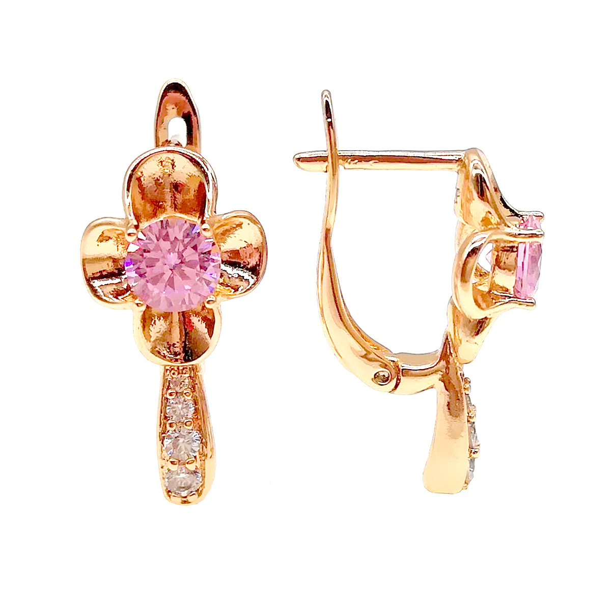 Серьги Xuping из медицинского золота, розовые и белые фианиты, позолота 18К, 23717
Серьги Xuping из медицинского золота, розовые и белые фианиты, позолота 18К, 23717