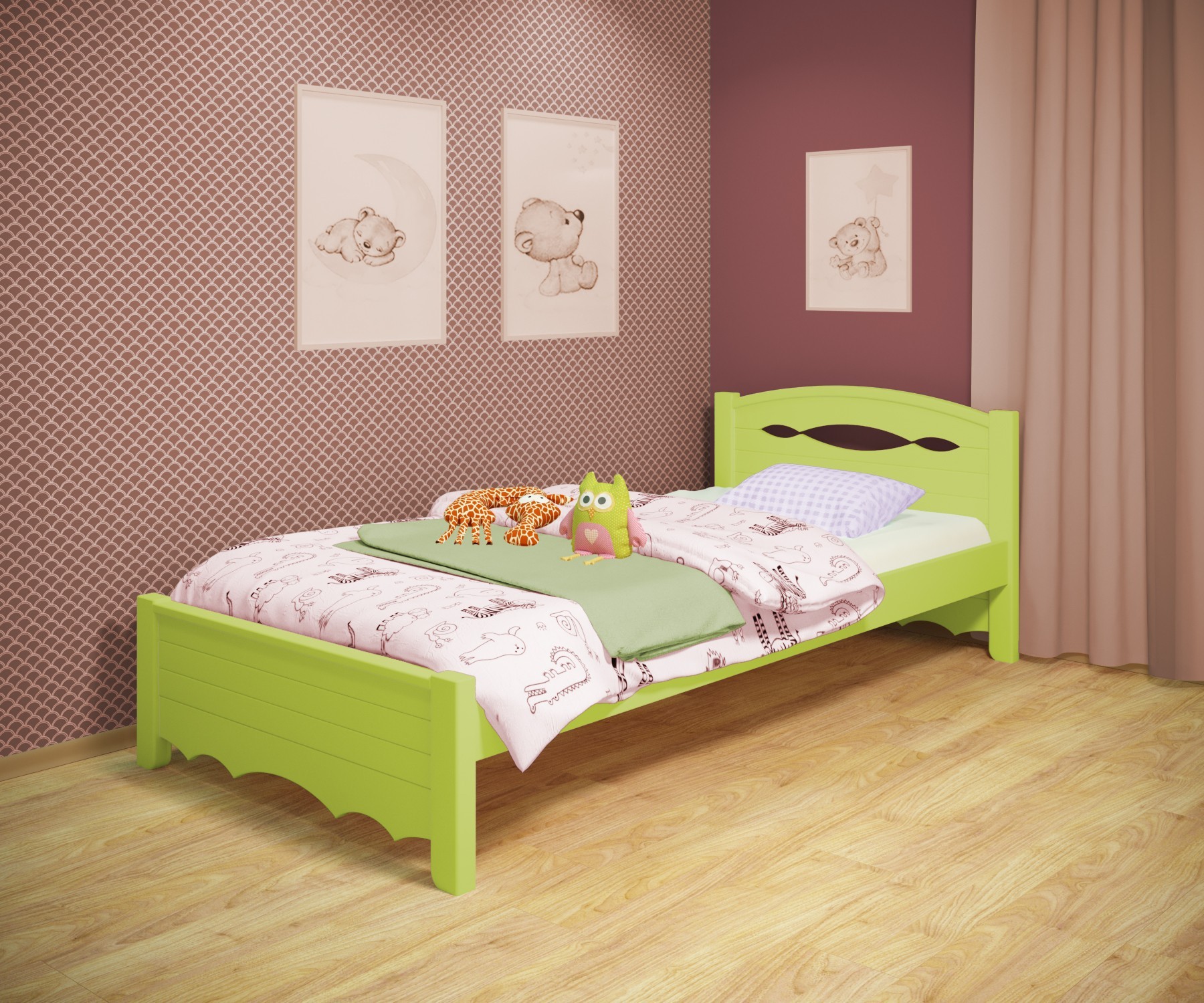 Кровать односпальная RainbowDream Новус 80х200 см зеленый массив ольхи, без ящиков
Кровать односпальная RainbowDream Новус 80х200 см зеленый массив ольхи, без ящиков