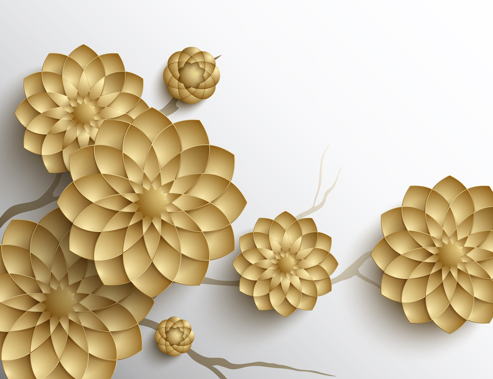 Фотообои 3D 'Золотые цветы' (5500) , Деко
Фотообои 3D 'Золотые цветы' (5500) , Деко