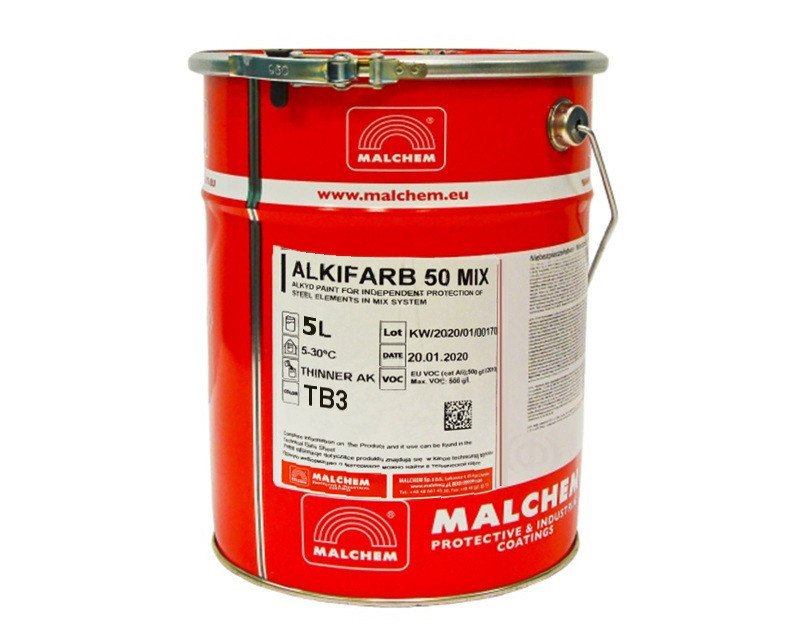 Эмаль алкидная MALCHEM ALKIFARB 50 антикоррозионная транспарентная - база TB3 5л
Эмаль алкидная MALCHEM ALKIFARB 50 антикоррозионная транспарентная - база TB3 5л