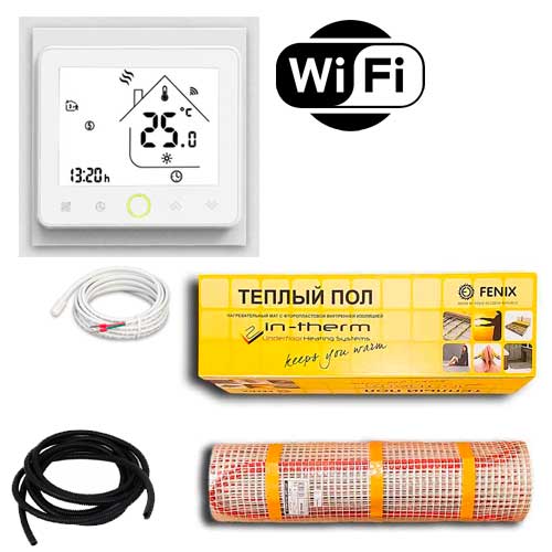 Теплый пол двухжильный нагревательный мат IN-Term ECO 200 + программируемый WiFi терморегулятор PWT-002 2.7 м.кв - 550Вт
Теплый пол двухжильный нагревательный мат IN-Term ECO 200 + программируемый WiFi терморегулятор PWT-002 2.7 м.кв - 550Вт