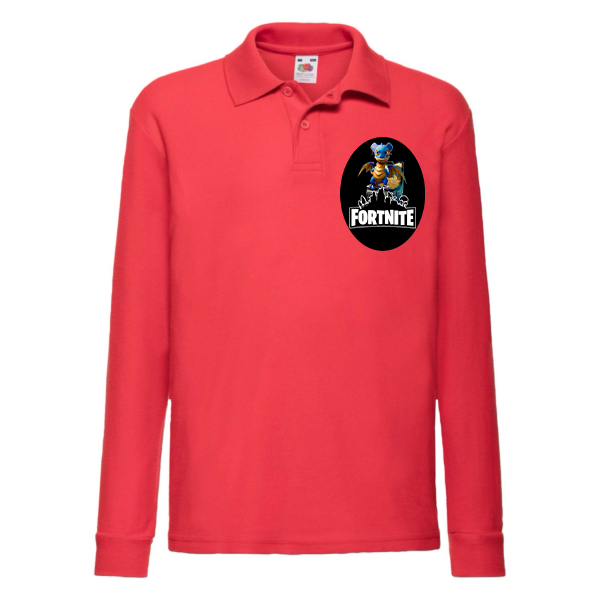 Поло с длинным рукавом Fruit of the Loom Fortnite Scales (Фортнайт Зубастик) Красный 164 см BFDFB6M164D1KR 
Поло с длинным рукавом Fruit of the Loom Fortnite Scales (Фортнайт Зубастик) Красный 164 см BFDFB6M164D1KR