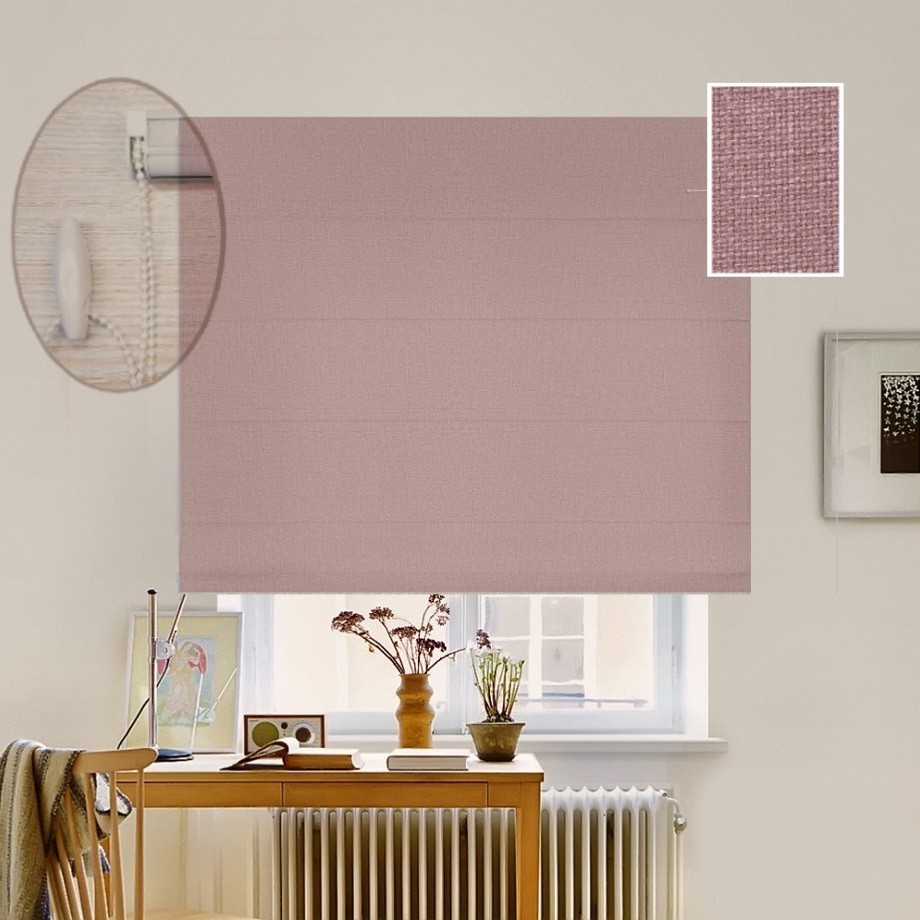 Римская штора система Lux Coullise InHt Рогожка Premium 530 Пудра 230х160 см 
Римская штора система Lux Coullise InHt Рогожка Premium 530 Пудра 230х160 см