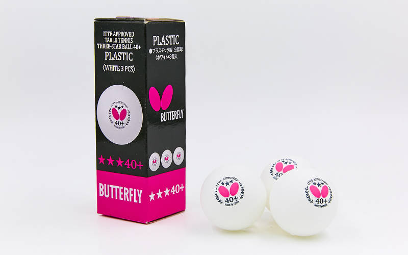 Набор мячей для настольного тенниса 3 штуки BUTTERFLY 95710270 3star (пластик, d-40мм, белый) /2
Набор мячей для настольного тенниса 3 штуки BUTTERFLY 95710270 3star (пластик, d-40мм, белый) /2