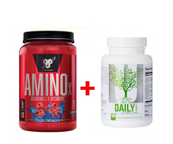 Комплект Аминокислота BSN Amino X 1.01 кг Синяя малина + Витамины Universal Nutrition Daily Formula 100 таб(458669)
Комплект Аминокислота BSN Amino X 1.01 кг Синяя малина + Витамины Universal Nutrition Daily Formula 100 таб(458669)