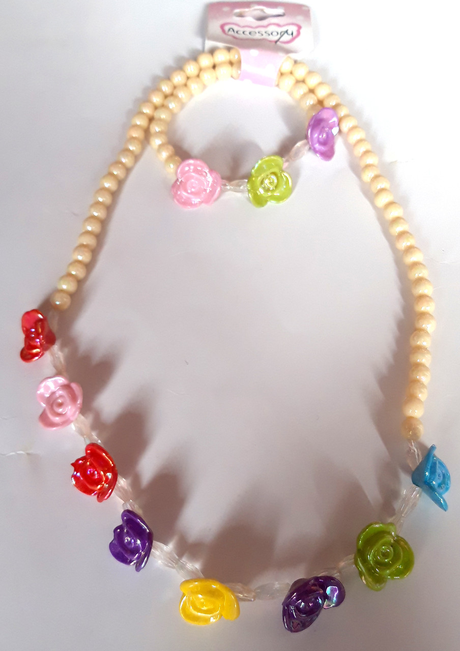 Детский набор Accessory Innovations бусы и браслет с цветочками Разноцветный (БРД006/3)
Детский набор Accessory Innovations бусы и браслет с цветочками Разноцветный (БРД006/3)