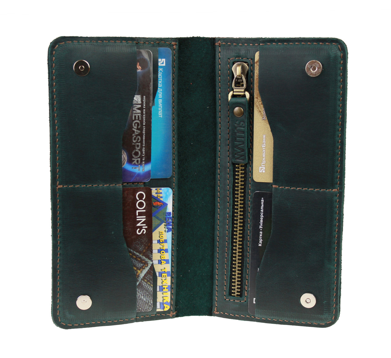 Кошелек женский кожаный большой SULLIVAN kgb76(10) зеленый 
Кошелек женский кожаный большой SULLIVAN kgb76(10) зеленый