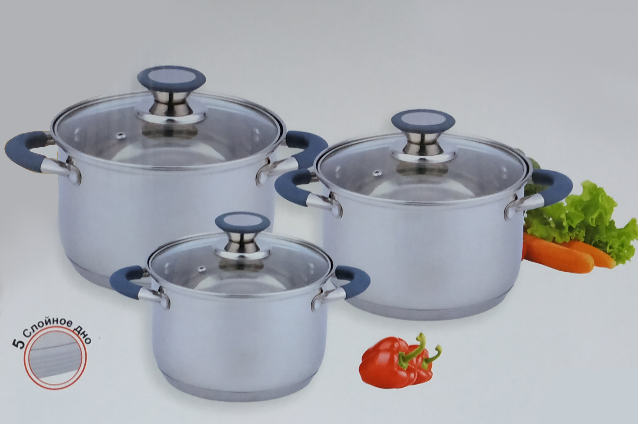 Набор посуды 6 предметов из нержавеющей стали Benson BN-190 для всех типов плит
Набор посуды 6 предметов из нержавеющей стали Benson BN-190 для всех типов плит