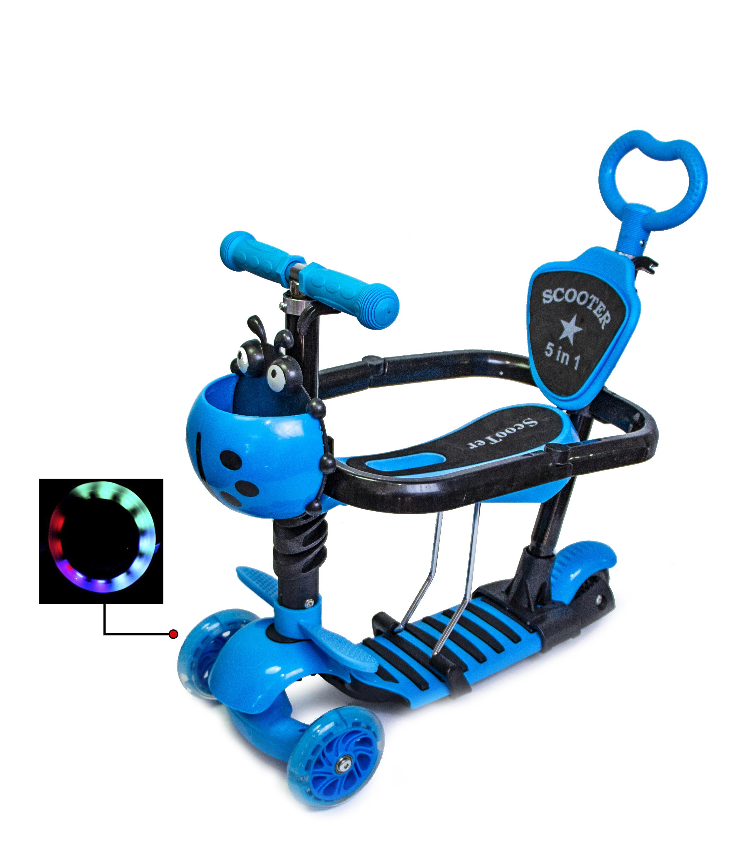 Самокат детский Scale Sports Kinder с сиденьем и родительской ручкой Божья коровка голубой
Самокат детский Scale Sports Kinder с сиденьем и родительской ручкой Божья коровка голубой