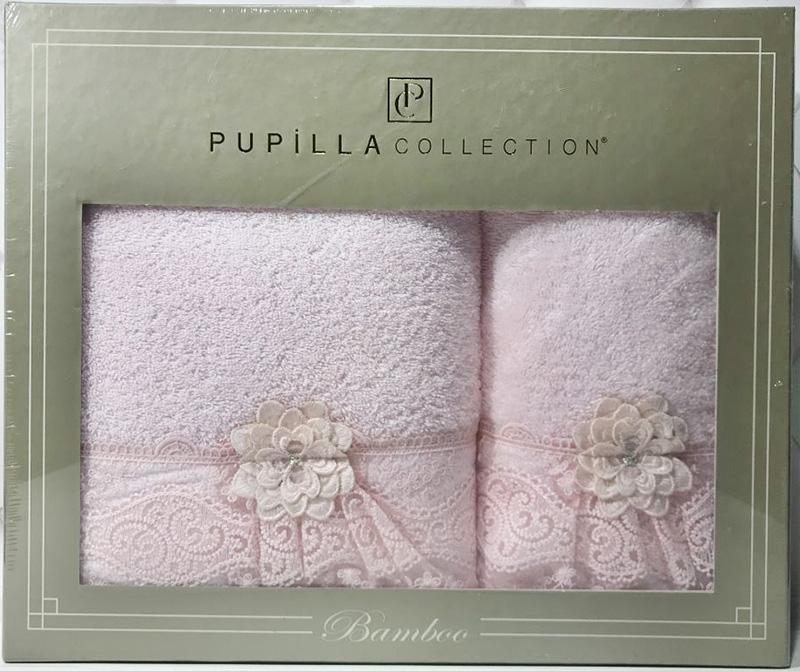 Набор полотенец Pupilla Romantik Bambuk лицевое 50х90см и банное 70х140см, розовый
Набор полотенец Pupilla Romantik Bambuk лицевое 50х90см и банное 70х140см, розовый