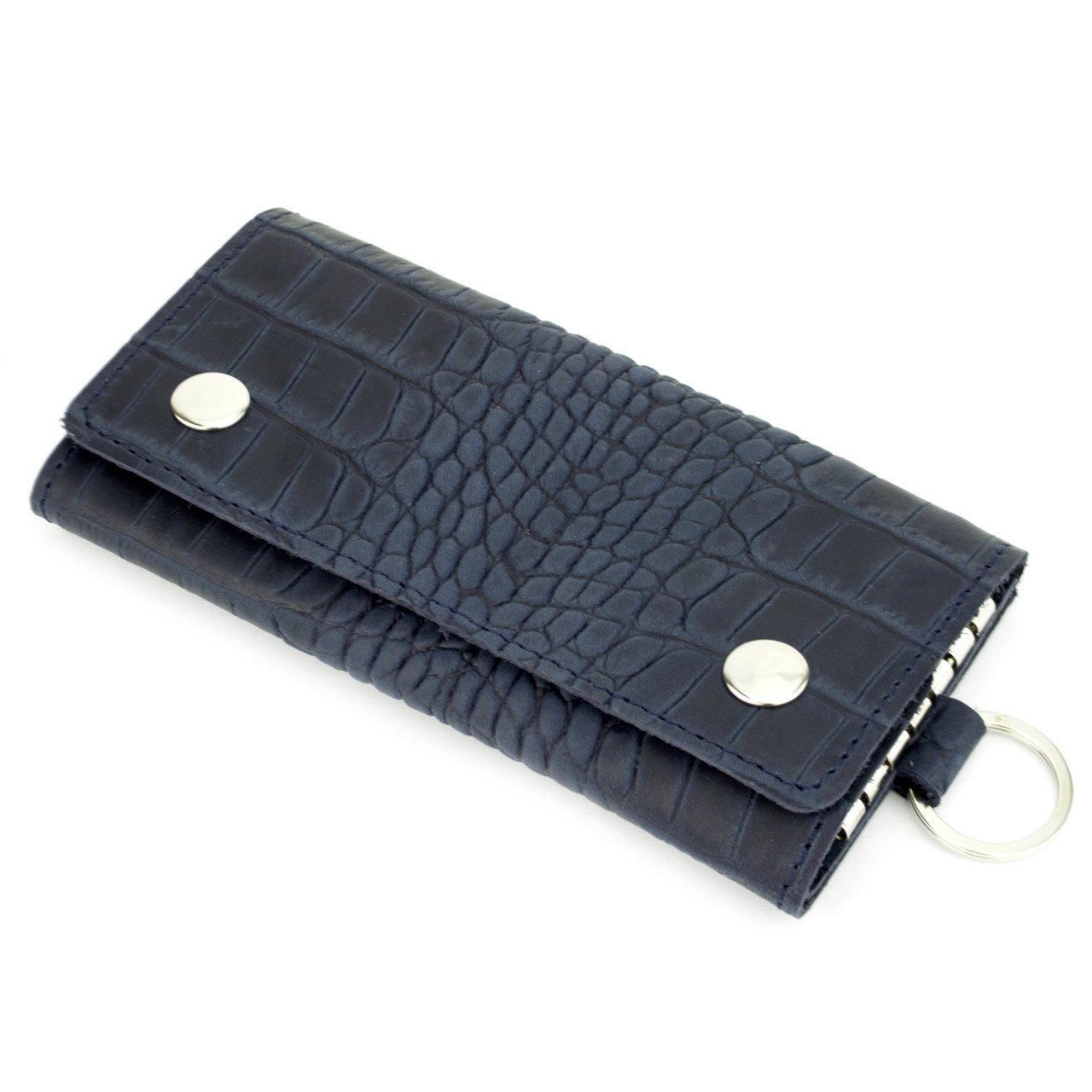 Ключница кожаная на кнопках Lika (синий крокодил)
Ключница кожаная на кнопках Lika (синий крокодил)