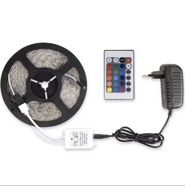 Светодиодная лента RGB 3028 300 LED диодов комплект 5м с пультом и блоком питания
Светодиодная лента RGB 3028 300 LED диодов комплект 5м с пультом и блоком питания