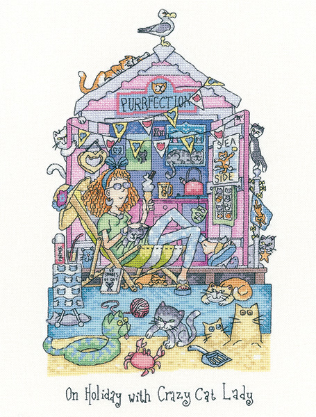Набір для вишивання хрестиком "У відпустку з Crazy Cat Lady//On Holiday with Crazy Cat Lady" Heritage Crafts H1399
Набір для вишивання хрестиком "У відпустку з Crazy Cat Lady//On Holiday with Crazy Cat Lady" Heritage Crafts H1399