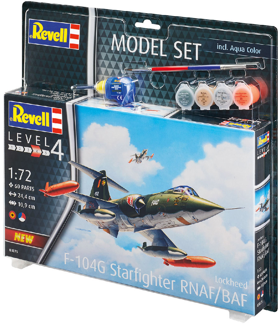 Сборная модель Revell Набор истребитель F-104 "Старфайтер". Масштаб 1:72 (RVL-63879) (4009803638799)
Сборная модель Revell Набор истребитель F-104 "Старфайтер". Масштаб 1:72 (RVL-63879) (4009803638799)