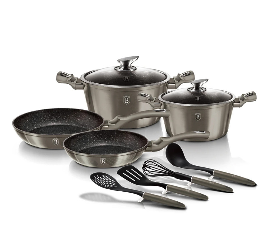Набор посуды 10 предметов Berlinger Haus Metallic Line Carbon Edition BH 6144 
Набор посуды 10 предметов Berlinger Haus Metallic Line Carbon Edition BH 6144