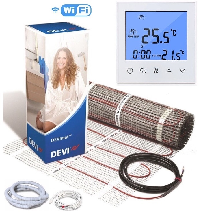 Теплый пол DEVI двухжильный мат DTIR-150 7 м2 c программируемым сенсорным WiFi White терморегулятором в комплекте
Теплый пол DEVI двухжильный мат DTIR-150 7 м2 c программируемым сенсорным WiFi White терморегулятором в комплекте