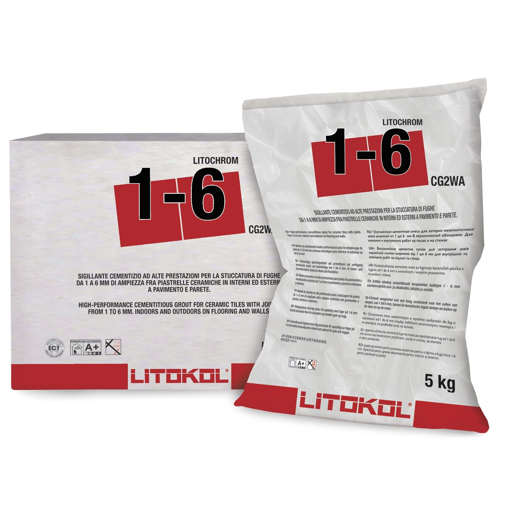 Цементная затирка для швов шириной от 1 до 6 мм Litokol LITOCHROM 1-6 С.50 жасмин 5 кг
Цементная затирка для швов шириной от 1 до 6 мм Litokol LITOCHROM 1-6 С.50 жасмин 5 кг