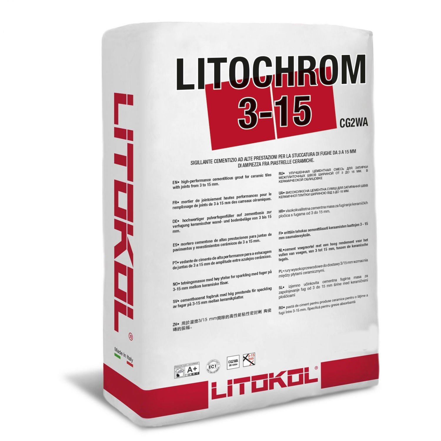 Цементная затирка для швов шириной от 3 до 16 мм Litokol LITOCHROM 3-15 С.40 антрацит 5 кг
Цементная затирка для швов шириной от 3 до 16 мм Litokol LITOCHROM 3-15 С.40 антрацит 5 кг
