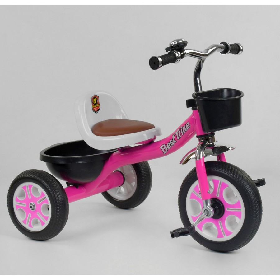 Велосипед 3-х колёсный LM-1355 Best Trike, розовый, пено колесо, переднее d=26см, заднее d=20см, звоночек, 2 корзины
Велосипед 3-х колёсный LM-1355 Best Trike, розовый, пено колесо, переднее d=26см, заднее d=20см, звоночек, 2 корзины