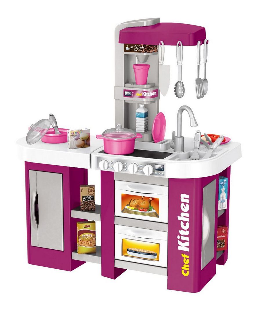 Игровой набор детская кухня Kitchen Set с крана течет вода, со звуком и светом 922-46 на 53 предмета (Фиолет)
Игровой набор детская кухня Kitchen Set с крана течет вода, со звуком и светом 922-46 на 53 предмета (Фиолет)