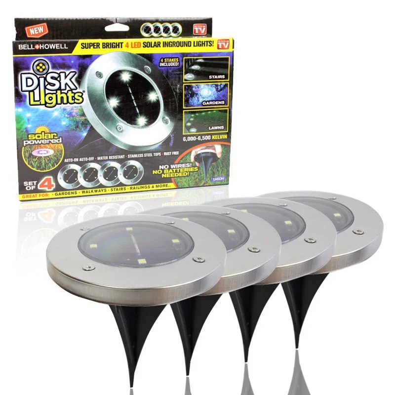 Уличные фонари для сада "Bell Howell Disk lights" (4 шт) LED светильники на солнечной батарее (1007906-Other-1)
Уличные фонари для сада "Bell Howell Disk lights" (4 шт) LED светильники на солнечной батарее (1007906-Other-1)