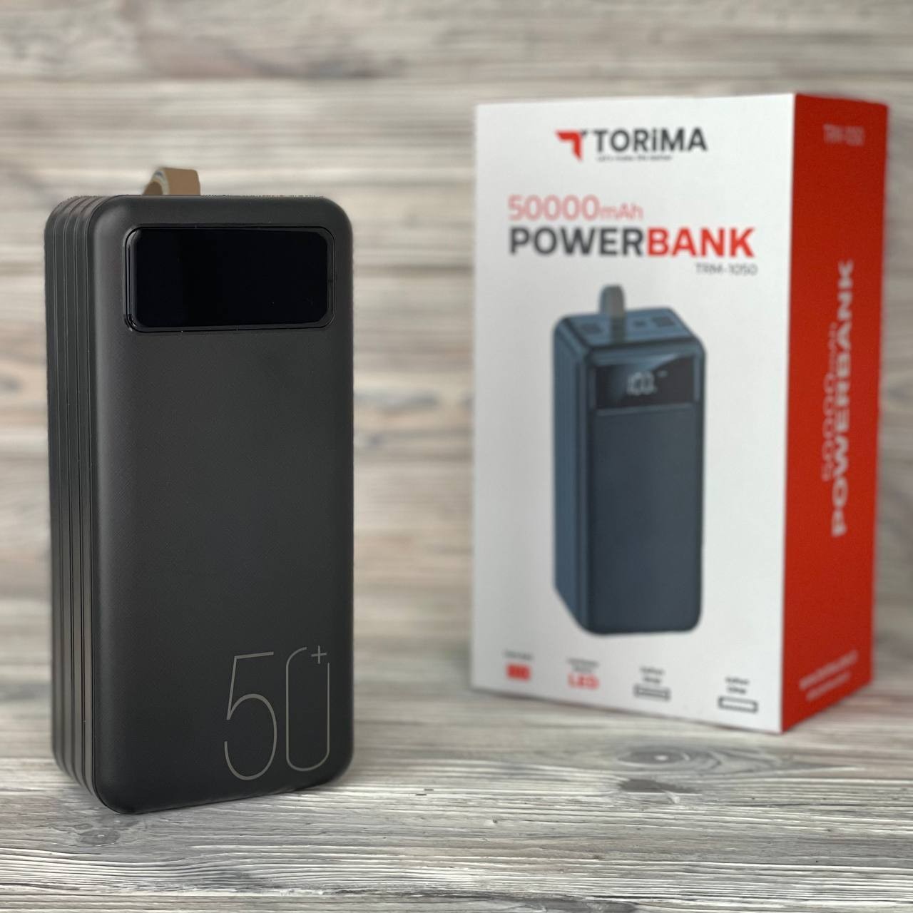 Power Bank Torima TRM 1050 50000 mAh с 4 кабелями и быстрой зарядкой