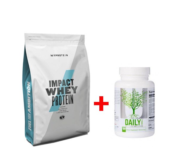 Комплект Протеин MyProtein Impact Whey Protein, 1 кг - Банан + Витамины Universal Nutrition Daily Formula 100 таб (125858)
Комплект Протеин MyProtein Impact Whey Protein, 1 кг - Банан + Витамины Universal Nutrition Daily Formula 100 таб (125858)