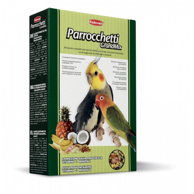 "Grandmix Parrocchetti" комплексный корм для средних попугаев 850 г Padovan BGL-PD-15
"Grandmix Parrocchetti" комплексный корм для средних попугаев 850 г Padovan BGL-PD-15