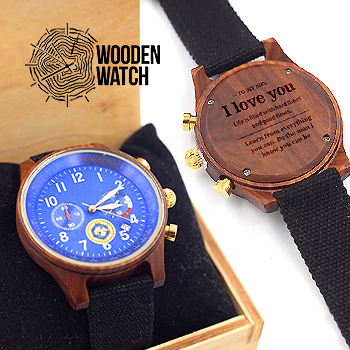 Деревянные наручные часы ручной работы WoodenWatch Comandor с индивидуальной гравировкой "I love you" Синий циферблат
Деревянные наручные часы ручной работы WoodenWatch Comandor с индивидуальной гравировкой "I love you" Синий циферблат
