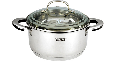 Кастрюля Vitesse из нержавеющей стали с крышкой 18см, 2.9л (VS-1575) 
Кастрюля Vitesse из нержавеющей стали с крышкой 18см, 2.9л (VS-1575)