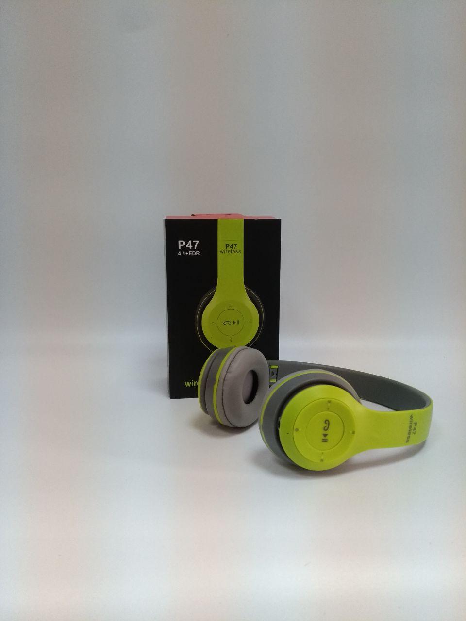 Беспроводные Bluetooth наушники Wireless P-47 гарнитура Bluetooth + MicroSD + FM Радио Light Green 0686d
Беспроводные Bluetooth наушники Wireless P-47 гарнитура Bluetooth + MicroSD + FM Радио Light Green 0686d