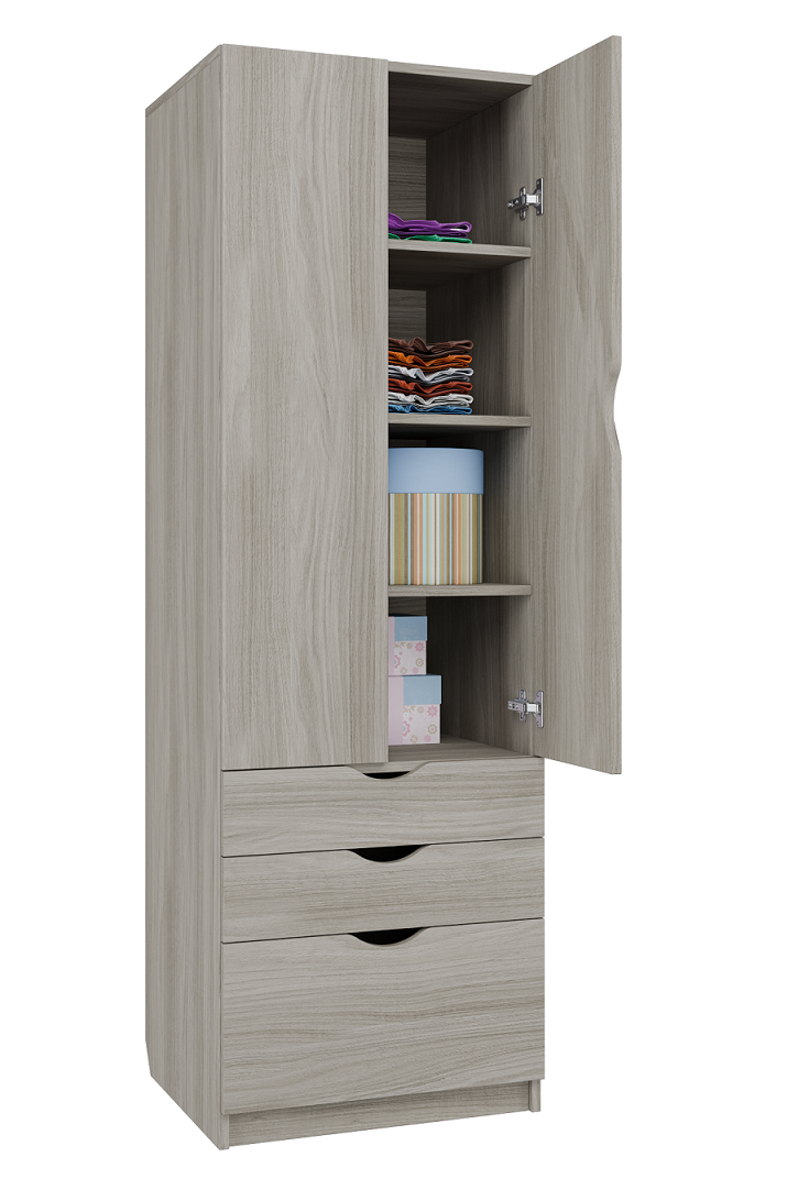 Шкаф распашной 2-хдв. с ящиками и закрытыми полками MebelLoft 60х50х186 см Светлое дерево 15-1007-03
Шкаф распашной 2-хдв. с ящиками и закрытыми полками MebelLoft 60х50х186 см Светлое дерево 15-1007-03