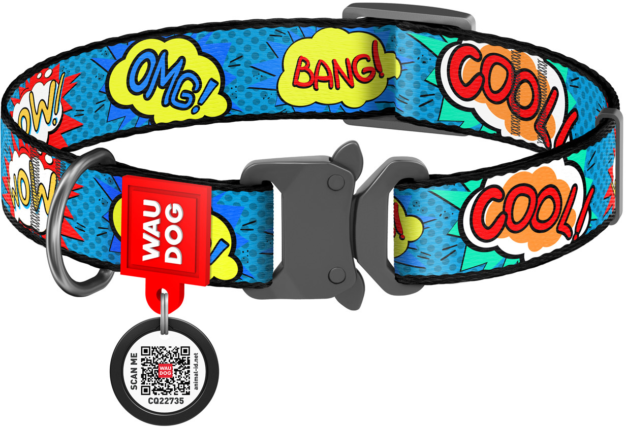 Ошейник для собак нейлоновый Collar WAUDOG Nylon c QR паспортом, рисунок "ВАУ", металлическая пряжка-фастекс, XL, Ш 25 мм, Дл 35-58 см (5113)
Ошейник для собак нейлоновый Collar WAUDOG Nylon c QR паспортом, рисунок "ВАУ", металлическая пряжка-фастекс, XL, Ш 25 мм, Дл 35-58 см (5113)