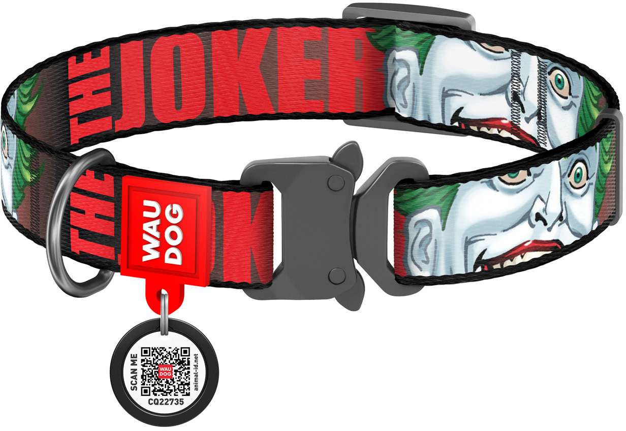 Ошейник для собак нейлоновый Collar WAUDOG Nylon c QR паспортом, рисунок "Джокер", металлическая пряжка-фастекс, XL, Ш 25 мм, Дл 35-58 см (0026-2008)
Ошейник для собак нейлоновый Collar WAUDOG Nylon c QR паспортом, рисунок "Джокер", металлическая пряжка-фастекс, XL, Ш 25 мм, Дл 35-58 см (0026-2008)