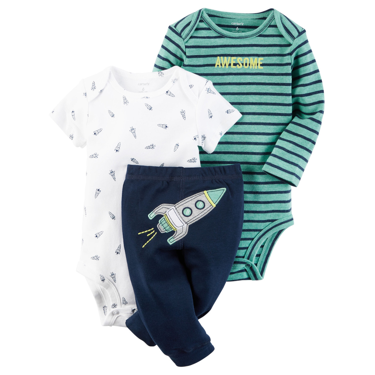 Комплект 3 в 1 Carters Детский Трикотажный на Мальчика 78-83 см Разные Цвета 126G593
Комплект 3 в 1 Carters Детский Трикотажный на Мальчика 78-83 см Разные Цвета 126G593