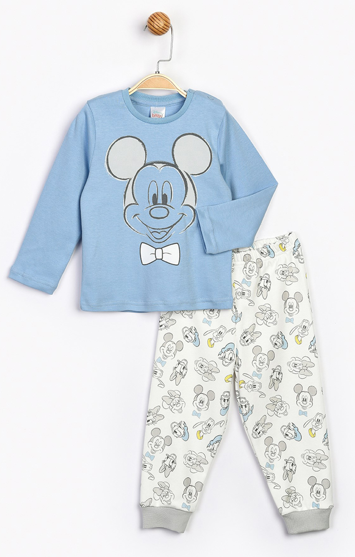 Пижама (футболка с длинным рукавом + штаны) Disney Mickey Mouse MC16191 86 см Голубая
Пижама (футболка с длинным рукавом + штаны) Disney Mickey Mouse MC16191 86 см Голубая