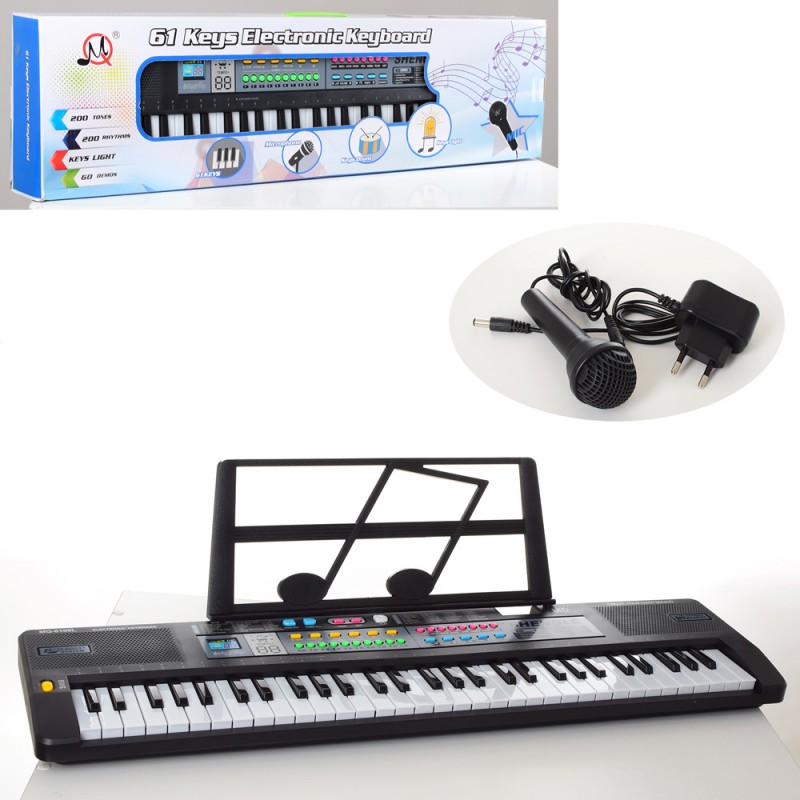 Детский игрушечный синтезатор Limo toy 61 клавиша, микрофон,муз,свет,запись, на батарейке / от сети (MQ6109L )
Детский игрушечный синтезатор Limo toy 61 клавиша, микрофон,муз,свет,запись, на батарейке / от сети (MQ6109L )