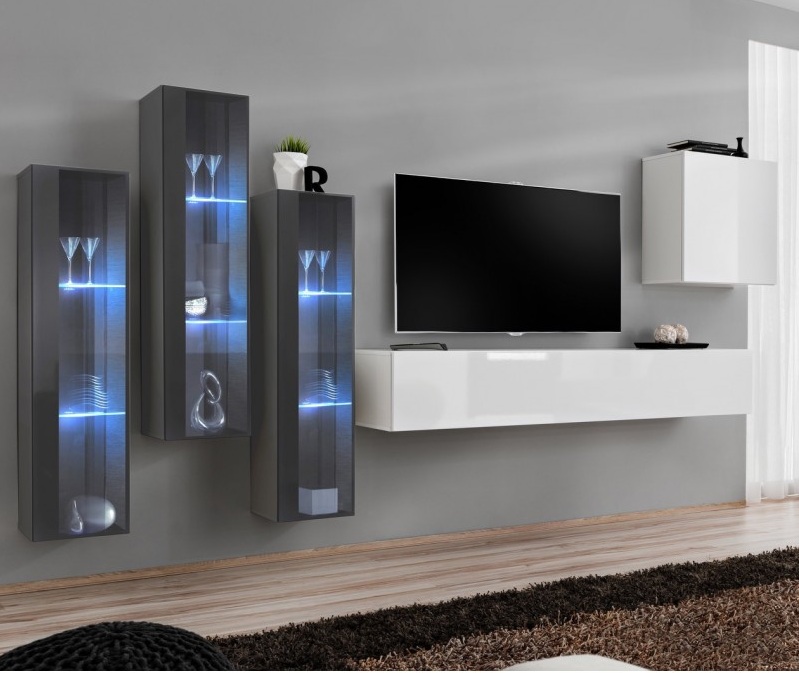 Гостиная стенка из ДСП/МДФ Switch XIII ASM Meble Польша Белый/Графит
Гостиная стенка из ДСП/МДФ Switch XIII ASM Meble Польша Белый/Графит