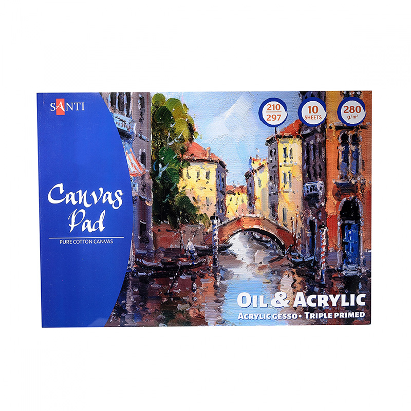 Склейка для масла и акрила Santi Canvas Pad холст мелкое зерно А4 280 г/м.кв. 10 листов (742550)
Склейка для масла и акрила Santi Canvas Pad холст мелкое зерно А4 280 г/м.кв. 10 листов (742550)