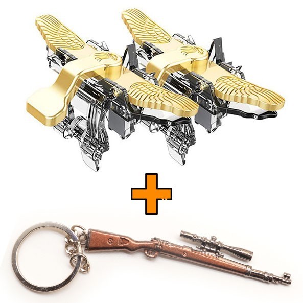 Игровые контроллеры Marpiel Fallen Angel (геймпад триггеры курки для смартфона для PUBG) золотые + брелок Kar98k
Игровые контроллеры Marpiel Fallen Angel (геймпад триггеры курки для смартфона для PUBG) золотые + брелок Kar98k