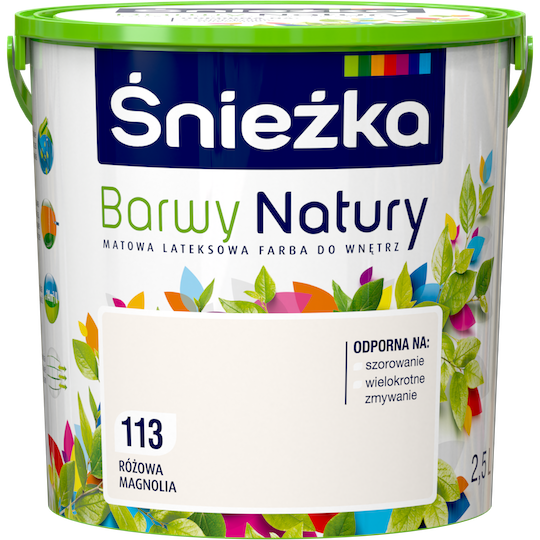 Матовая латексная краска для интерьеровSniezka Barwy Natury 113Т Кремовый РОЗОВАЯ МАГНОЛИЯ 2.5л
Матовая латексная краска для интерьеровSniezka Barwy Natury 113Т Кремовый РОЗОВАЯ МАГНОЛИЯ 2.5л