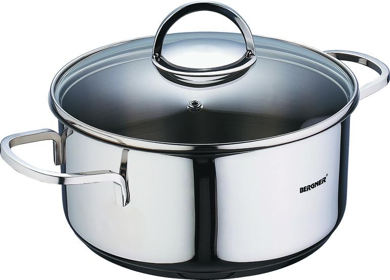 Кастрюля из нержавейки Bergner Classic 7 л Ø26 см индукционная со стеклянной крышкой с пароотводом (BG-9551)
Кастрюля из нержавейки Bergner Classic 7 л Ø26 см индукционная со стеклянной крышкой с пароотводом (BG-9551)