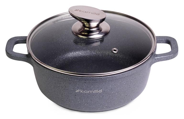 Кастрюля Kamille Landes Grey 6.5 л Ø28 см индукционная со стеклянной крышкой, литыми ручками и мраморным антипригарным покрытием (KM-4426)
Кастрюля Kamille Landes Grey 6.5 л Ø28 см индукционная со стеклянной крышкой, литыми ручками и мраморным антипригарным покрытием (KM-4426)