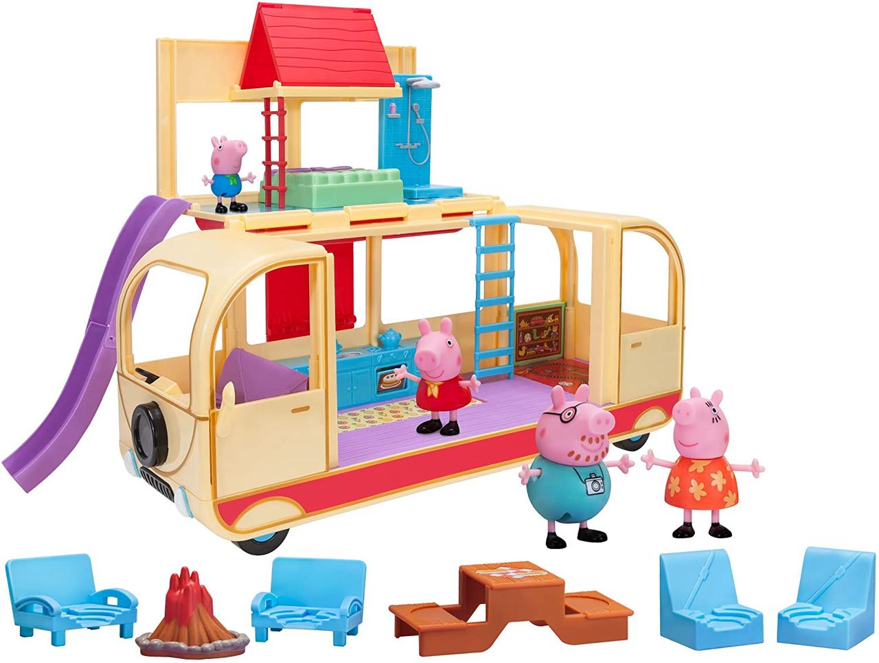 Кемпер трансформер свинки Пеппы, 4 фигурки Peppa Pig's Transforming Campervan Feature Playset
Кемпер трансформер свинки Пеппы, 4 фигурки Peppa Pig's Transforming Campervan Feature Playset