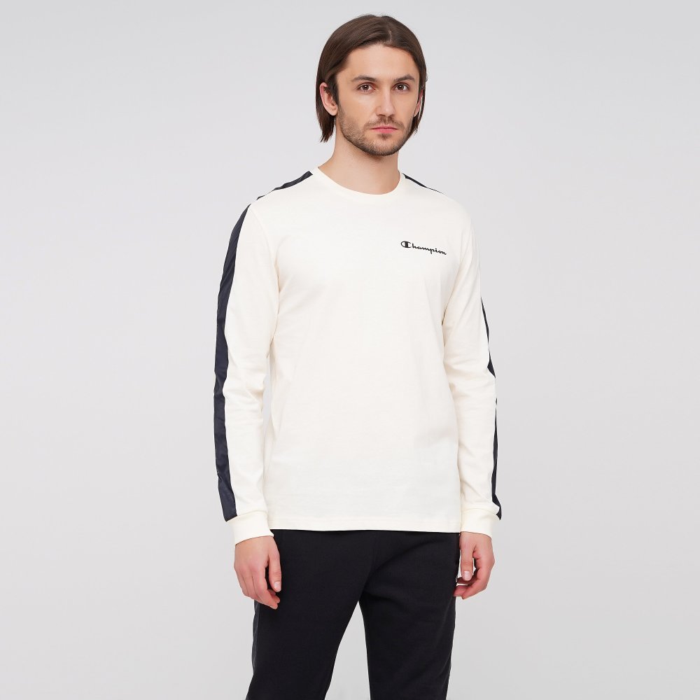 Мужской лонгслив Champion Long Sleeve Crewneck T-Shirt Молочный с черным 42 (cha214778-OFW/NBK)
Мужской лонгслив Champion Long Sleeve Crewneck T-Shirt Молочный с черным 42 (cha214778-OFW/NBK)