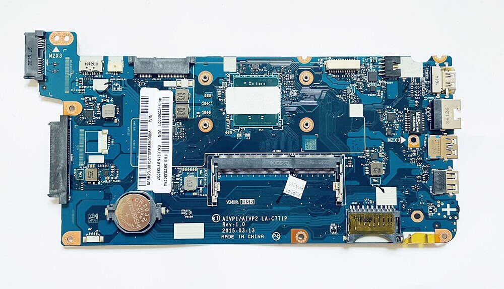 Материнская плата (LA-C771P) для ноутбука Lenovo 100-15IBY, B50-10 Intel, Встроенная графика (09010)
Материнская плата (LA-C771P) для ноутбука Lenovo 100-15IBY, B50-10 Intel, Встроенная графика (09010)