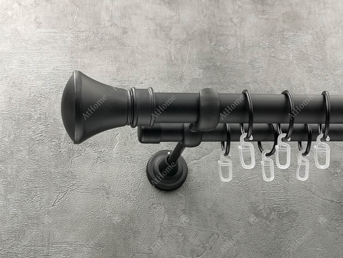 Карниз Quadrum Люксор 320 см двойной черный матовый 25/19 мм гладкая (кольца с крючками)
Карниз Quadrum Люксор 320 см двойной черный матовый 25/19 мм гладкая (кольца с крючками)