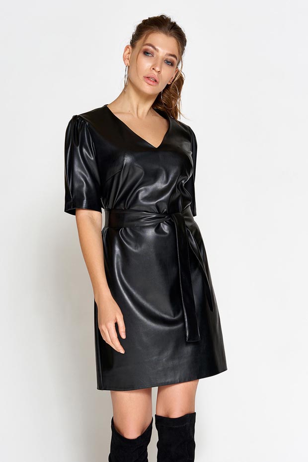 Женское JADONE FASHION платье из эко-кожи с поясом Марта цвет черный M (Платье Марта черный)
Женское JADONE FASHION платье из эко-кожи с поясом Марта цвет черный M (Платье Марта черный)