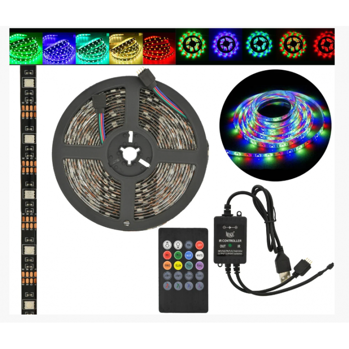 Лента светодиодная в силиконе на клейком основании (влагозащищенная) RGB Music 5050 5 метров 47824
Лента светодиодная в силиконе на клейком основании (влагозащищенная) RGB Music 5050 5 метров 47824